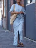 Denim Allure Two Piece Set