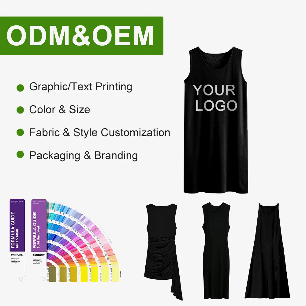 Customized bamboo fabric women's tie-up floral girl casual tank dress sleeveless summer plus size midi dress